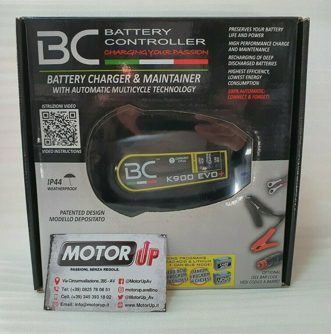 CARICABATTERIA BC BATTERY CONTROLLER K900 EVO BATTERY CHARGER MOTO SCOOTER